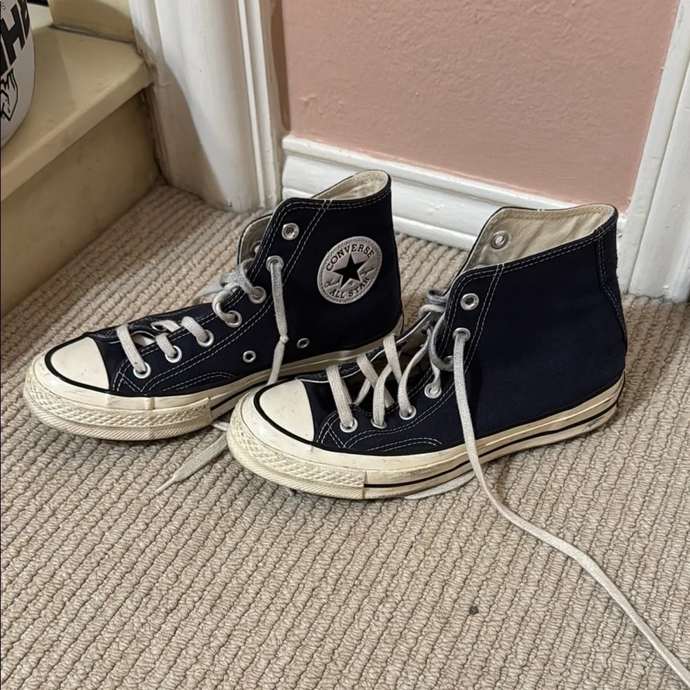 Stylish Converse Navy High-Top Sneakers - Picture 4 of 9